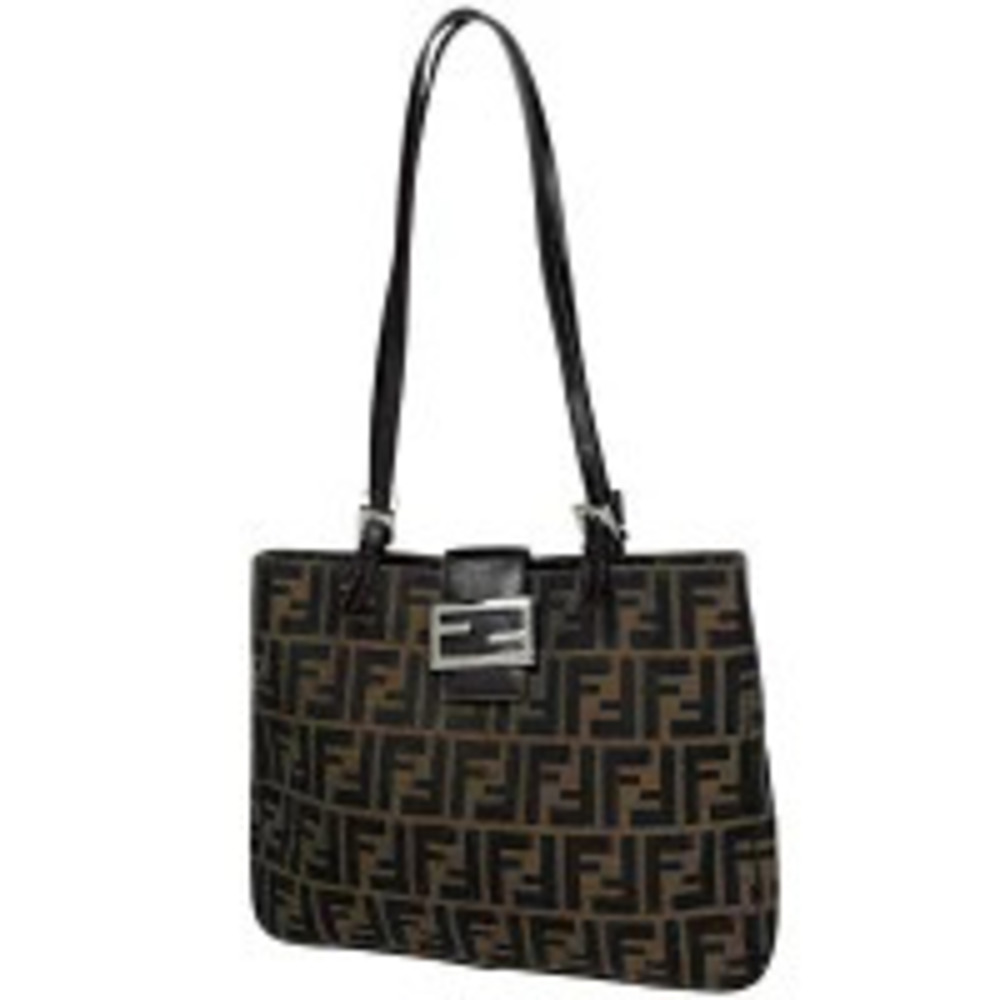 Fendi Zucca tote bag shoulder canvas brown